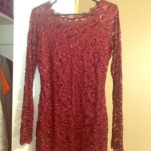 Long sleeve lace dress